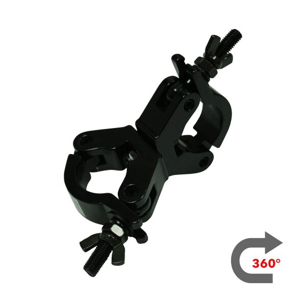 CJS Doppelschelle - 500kg/50mm 360° schmal schwarz TÜV