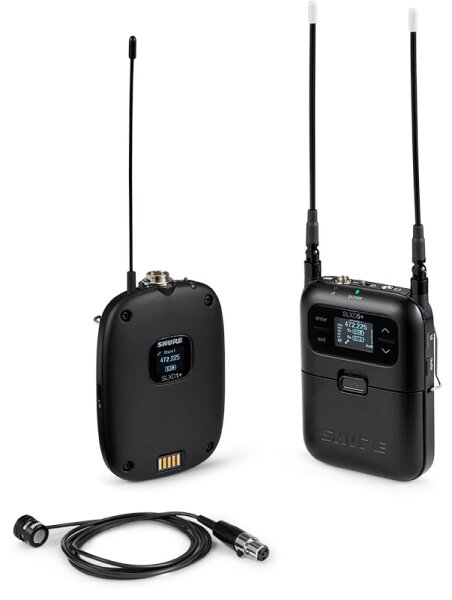 Shure SLXD15+/85M Mobiles digitales Drahtlossystem mit WL185m Lavaliermikrofon