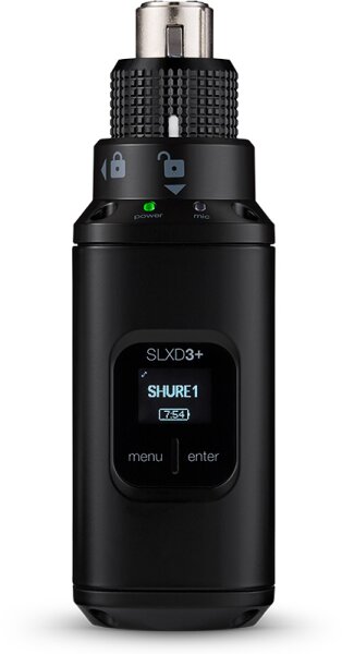 Shure SLXD3+ Digitaler Aufstecksender mit XLR-Anschluss