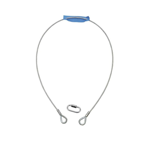 Sicherungsseil A 4x1000mm bis 15kg silber - Geprüftes Sicherungsseil